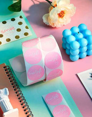 500ct ~ Stickers 1″ FREE GIFT 💖 Labels On Roll 💖 for SMALL BUSINESS Gratitude
