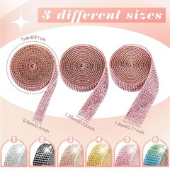 Crystal Rhinestone Tape Sticker Self Adhesive Diamond Rolls Strip Various Styles