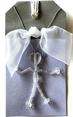 Girl Whirl Dance Beads Jewelry Play Model Fresh Tags Die-cut Handmade Tag