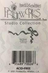 RED ROSYS & RIBBONS Stickers(3″x 4″)Printworks•Bows•Flowers •Garden•Green•/Pink•