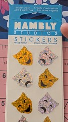 HAMBLY STUDIOS STICKERS Comedy Tragedy Drama Masks PRISMATIC NEW IN PACKAGE