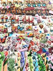 #702 – FLORAL BUTTERFLY – 15 PIECES – SCRAPBOOK JUNK JOURNAL SUPPLIES/KIT / LOT