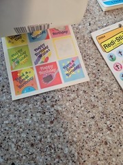 Vintage 1990 Redi-Stix Birthday, Cross, Rainbow Religious Stickers Seals USA Inc