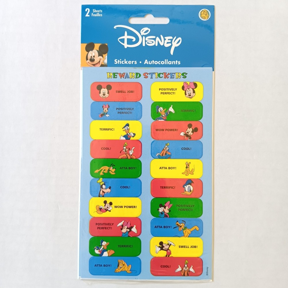 Sandylion Disney Reward Stickers Mickey Minnie Donald Pluto Goofy – 2 Sheets