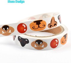 600 Pcs Colorful Nose Stickers Labels & 600 Pcs Colorful Mouth Stickers Labels –