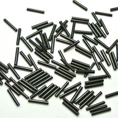 800 Glass Tube Bugle Beads 2X12mm Opaque Black + Storage Box
