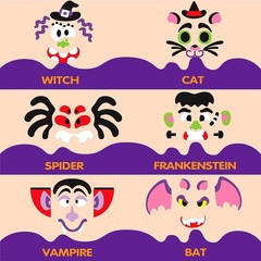 Funny Halloween Foam Stickers 18 Pack Craft Kit for Kids Party Activities