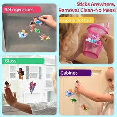 Reusable Mermaid Dress Up Sticker Book. 75 Jelly Stickers. Travel Toy 1-5.