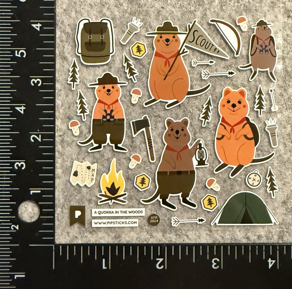 Pipsticks Outdoor Quokka Forest Ranger Camping Scout Stickers Pipsticker