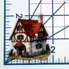 Cottage Style Fairy Tale House Clear Vinyl Decal Sticker Water Resistant Laptop
