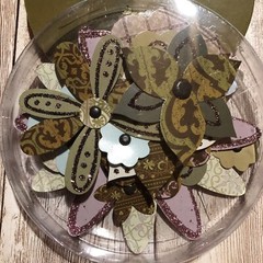 Marcella By K & Co Dimensional Floral Accents Scrapbook Craft Glitter 18 Pieces