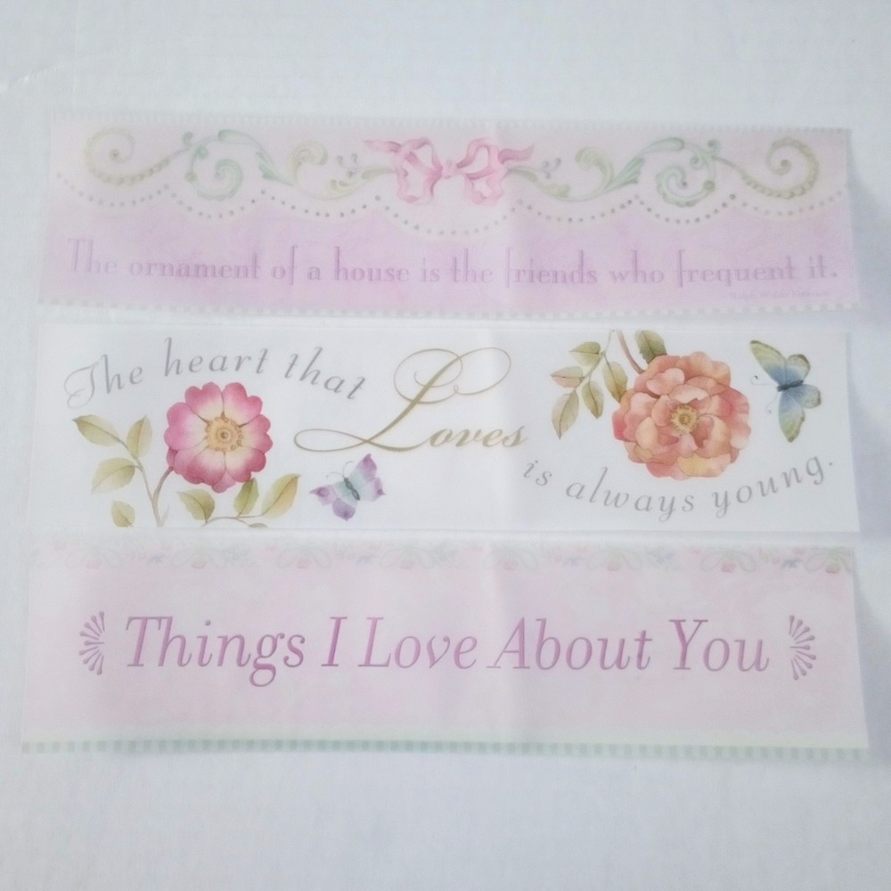 3pc Vellum Quotes 12″x2″ Non Adhesive Page Titles Embellishments Accents Lot#2