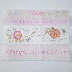 3pc Vellum Quotes 12″x2″ Non Adhesive Page Titles Embellishments Accents Lot#2
