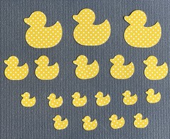 160+ Rubber Ducky Die Cuts 3 Sizes, 9 Styles