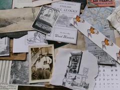 30 Piece Junk Journal sticker Ephemera Vintage Paper FANCY CUTS STAMPS WORDS