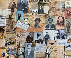 #780 – RARE WILD WEST GUNFIGHTER GAMBLER LAWMEN OUTLAW JUNK JOURNAL KIT 100+ PCS