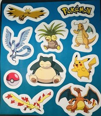 New Pokémon Stickers Multicolor Stickers 62 sheets of Stickers/ 655 Stickers