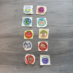 Vintage Scratch N Sniff stickers Lot/10 Easter, Thanksgiving, Plum, Grape Jelly