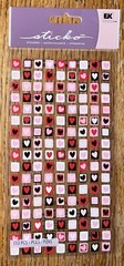 Sticko VALENTINE MINI STAMPS HEARTS Love Valentines Wedding Scrapbook Stickers