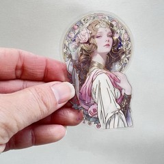 Romantic Neoclassical Ladies Foil Stickers Vintage Style Collage Junk Journal
