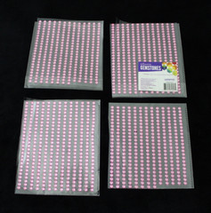 PINK Gemstone Jewel Glitter Facet Cut Sticker Embellishments Assortment Lot of 9