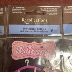 RECOLLECTIONS STICKERS HAPPY BIRTHDAY ,BALLERINA,fun In Sun Lot Of 4