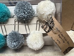 Jumbo Paper Clips Pom Pom Bookmarks Set 10 Designer Silver Planner Accessory