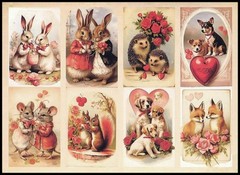 Stickers – Dog Fox Hedgehog Mouse Rabbit Squirrel – Valentine’s Day CL145