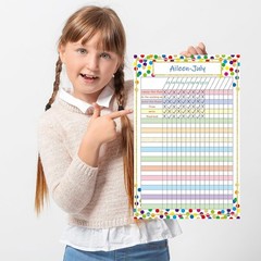 9 PCS Confetti Classroom Charts Classroom Incentive Chart Homework Data Chart…