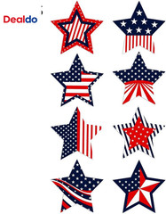500 Pcs 4Th of July Patriotic Stickers 1.5Inch American Flag Sticker USA Fourth
