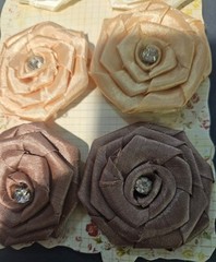 Prima Silk Flowers for crafts six three colors off white apricot mocha…