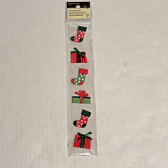 Recollections Christmas Stocking Dimensional Scrapbook Stickers. New & Sealed.