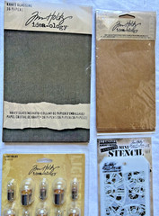 TIM HOLTZ Ideaology Lot of 17 Ephemera Stickers Embellishments Junk Journal Art