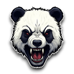 Evil Angry Panda Bear Animal Vinyl Sticker Decal For Car Laptop Window Scrapbook