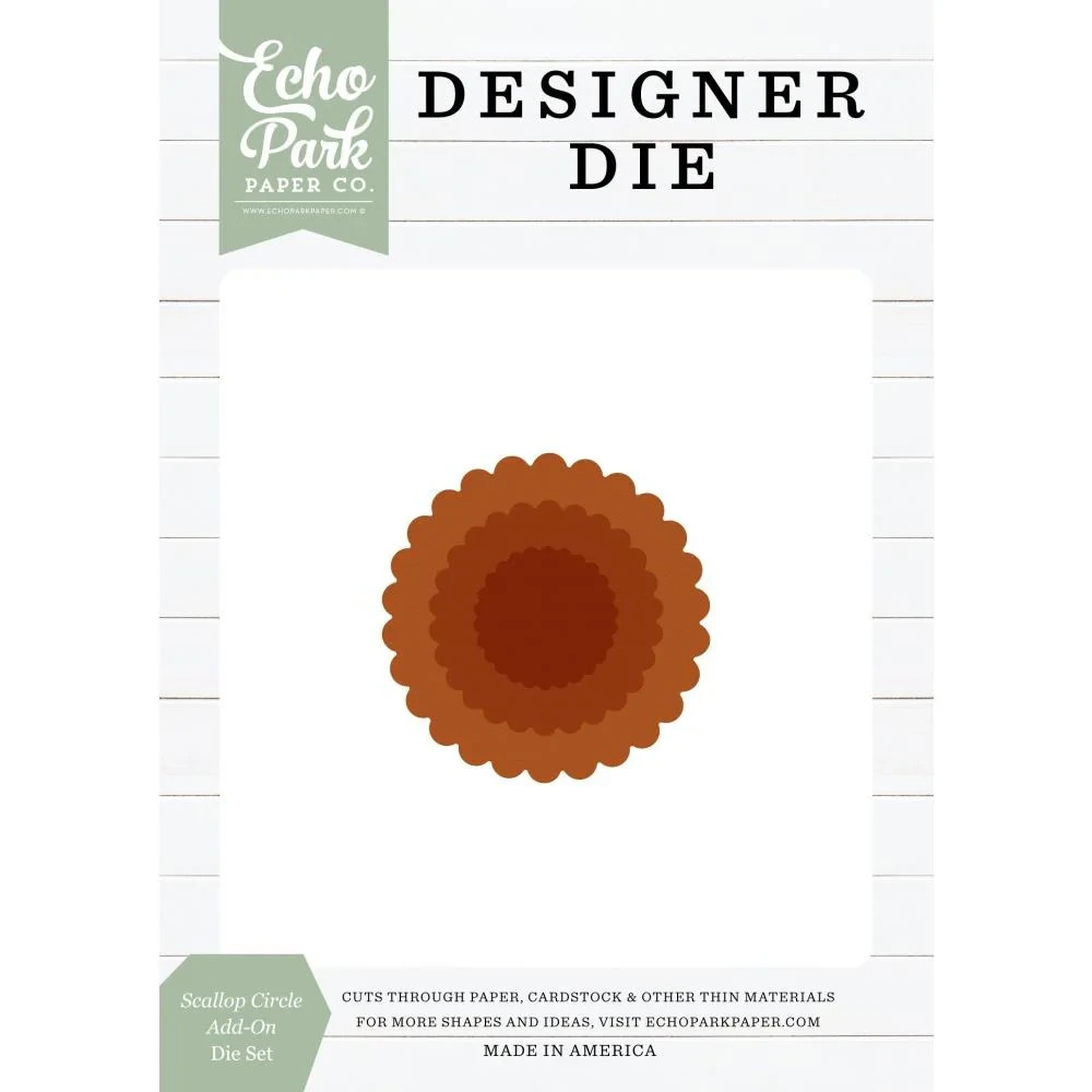 Echo Park Designer Metal Cutting Dies – SCALLOP CIRCLE DIE SET