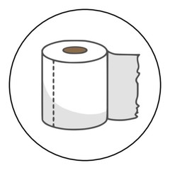 Toilet paper Stickers, labels, tags,