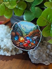 Gemstone Mineral Glitter Sticker | Precious Gems Rock Hound Sticker