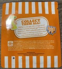 Whataburger Sticker Pack 4 Of 5—- 8 Stickers, Food & Drink Theme, Orange/White