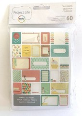 Becky Higgins PROJECT LIFE CELEBRATE THEMED CARDS 60 Count Birthday