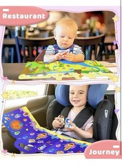 Benresive Reusable Sticker Books for Toddlers, 3 Sets Travel Stickers for Kids