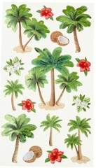 PALM TREE LOT OF 3 Recollections Stickers NEW! 665740 dimensional tropical