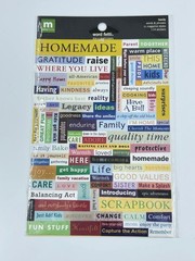 Making Memories Word Fetti Die-Cut Stickers 114 Pcs