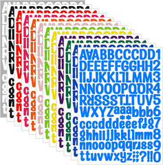 Kattykitty 1512 Letter Stickers, 12 Sheets 1 Inch Alphabet Sticker | Vinyl Lette