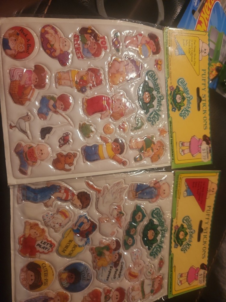 Vintage 1983 Cabbage Patch Kids Puffy Stick-Ons Stickers