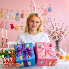 JULMELON 480 Easter Egg Stickers Bulk
