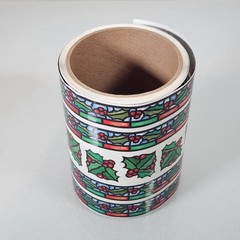 Vintage Frances Meyer Stained Glass Holly Border Sticker Roll Lot of 23 Sheets