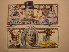 Wedding Funny Money Stickers, Apply Directly on Cash & Checks in Greeting Cards