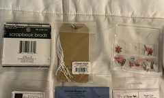 Scrapbooking Craft Lot Of Embellishments NEW Stickers, Brads, Misc Mixed Lot