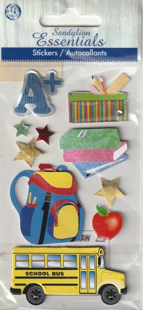 Sandylion Essentials 3D Stickers Army SCHOOL Theme 23516 FAST FREE ship! NICE!