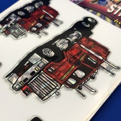 1990s Jewel | Prizm Stickers (GMC TRUCK) 3×4” Prism Sheet RARE Vintage VTG Car